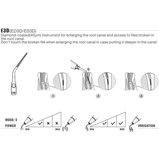 Woodpecker Scaler Tip E3D for UDS & EMS Scalers