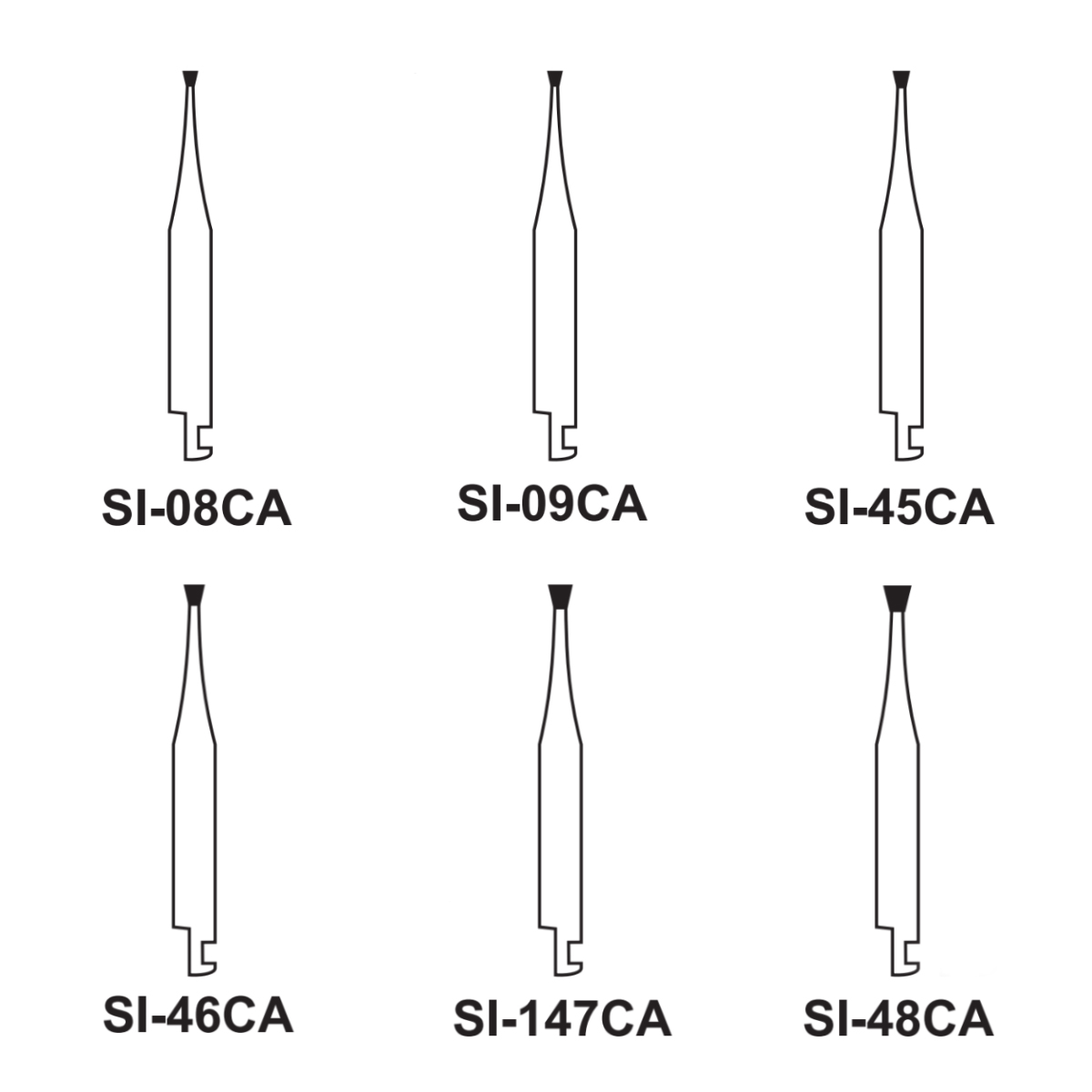 Pivo Single Inverted Cone Contra-angle Diamond Burs CA - SI (Pack Of 5)