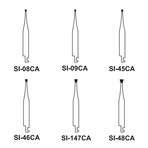 Pivo Single Inverted Cone Contra-angle Diamond Burs CA - SI (Pack Of 5)