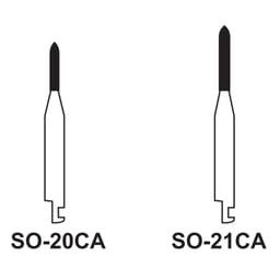 Pivo Straight Ogival End Contra-angle Diamond Burs CA - SO (Pack Of 5) - 2