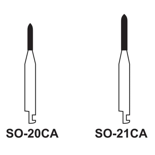 Pivo Straight Ogival End Contra-angle Diamond Burs CA - SO (Pack Of 5)