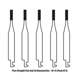 Pivo Straight Flat End Contra-angle Diamond Bur CA - SF-24 (Pack Of 5)