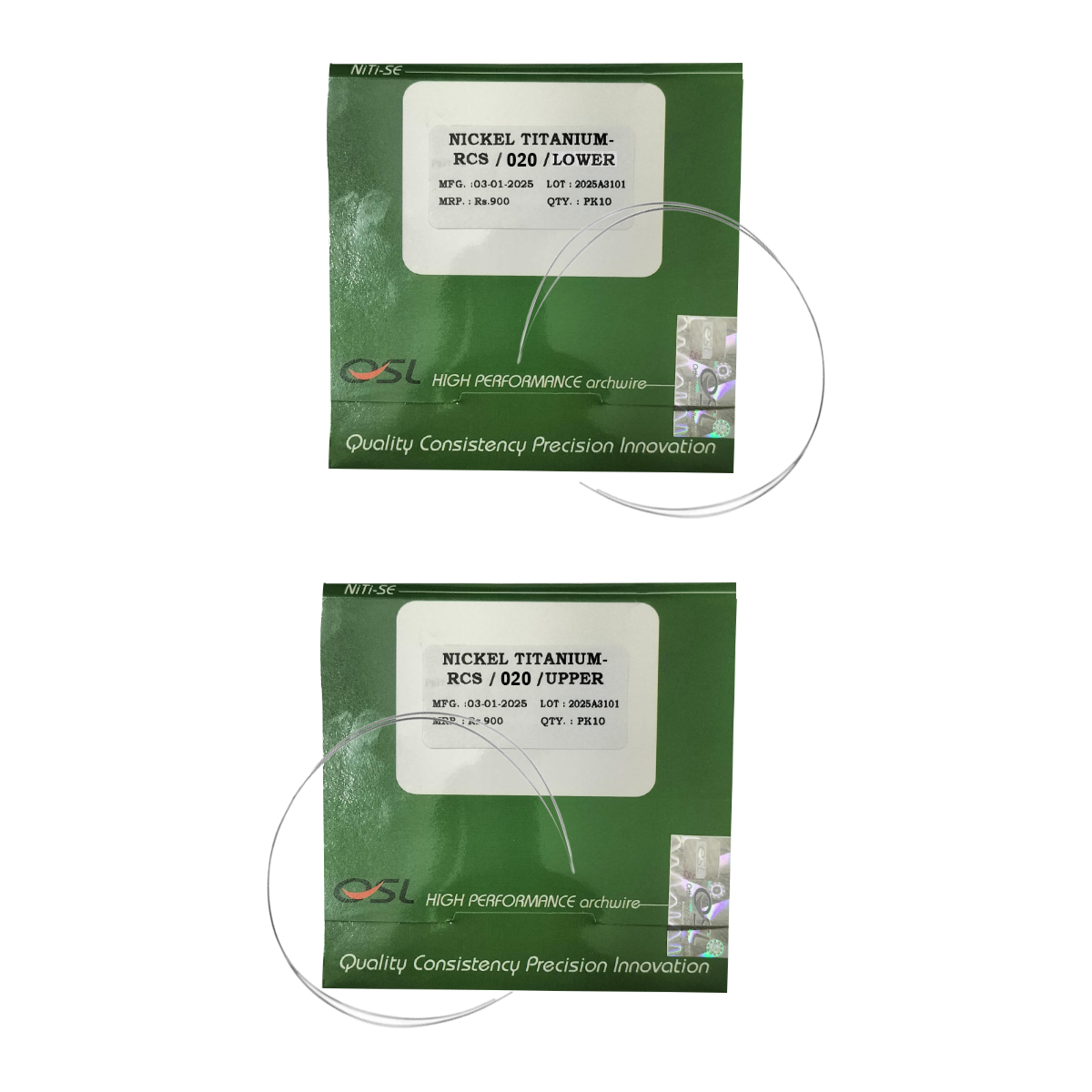 OSL NiTi Reverse Curve Archwires - Round (Pack Of 10)