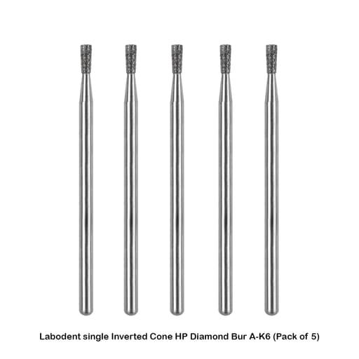 Labodent Single Inverted Cone Straight Handpiece HP Diamond burs (Pack of 5)