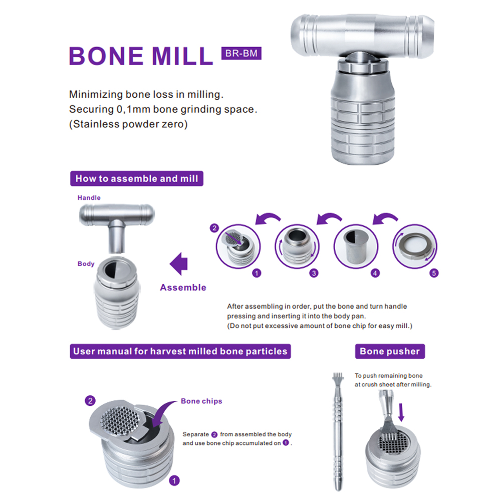 Waldent Stainless Steel Bone Mill 