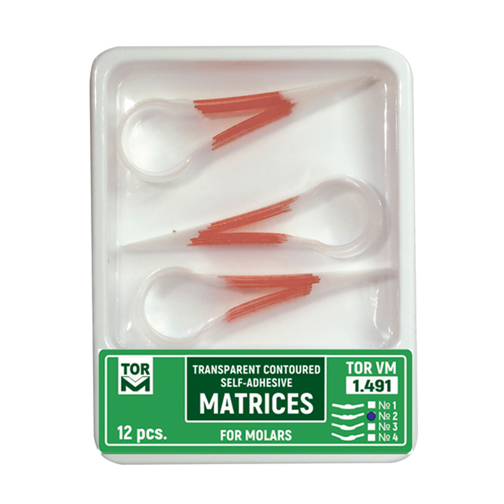 Tor Vm Transparent Contoured Self-Adhesive Matrices For Molars (12pcs) No. 1.491(2)