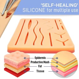 iDENTical Silicone Suture Practice Pad with 14 Pre-cuts - 5