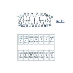 Tor Vm Transparent Crowns 64 pcs- Posterior No 1.911 - 8
