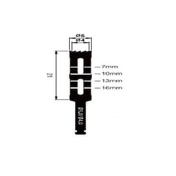 Julldent Long Trephine Drill for Implant Removal - Julldent124A (5mm)