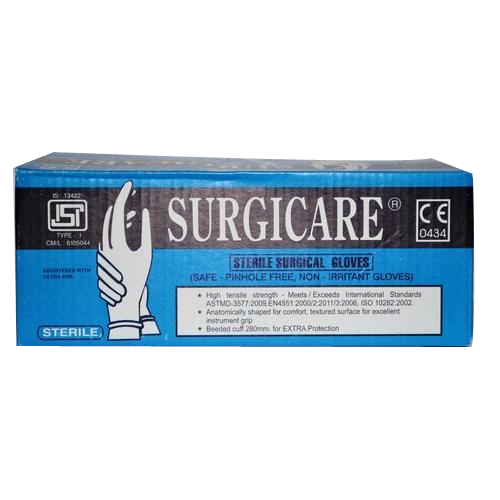 Surgicare Sterile Surgical Gloves (Pack Of 25 Pair)