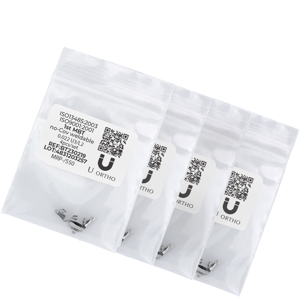 U Orthodontics Weldable Buccal Tubes - 1st Molar MBT 0.022 - U3/L2