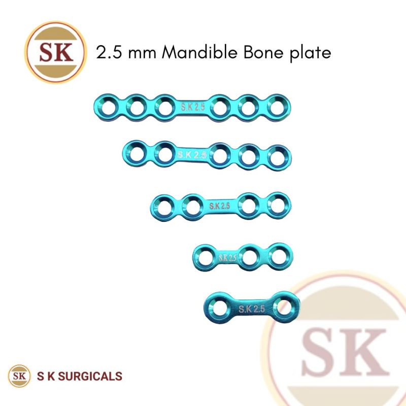 SK Surgicals Titanium Mini Bone Plates With Gap - 2.5mm