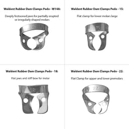 Waldent Rubber Dam Clamps Pedo - 4