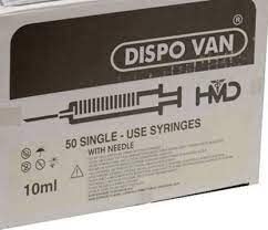 Hmd Dispo Van Syringe with Needle - 10ml