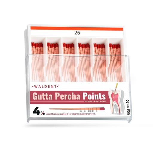 Waldent Gutta Percha Points 4% (Length Marked)