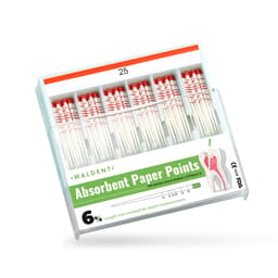 Waldent Bioactive Paper Points 6% (Length Marked) #25