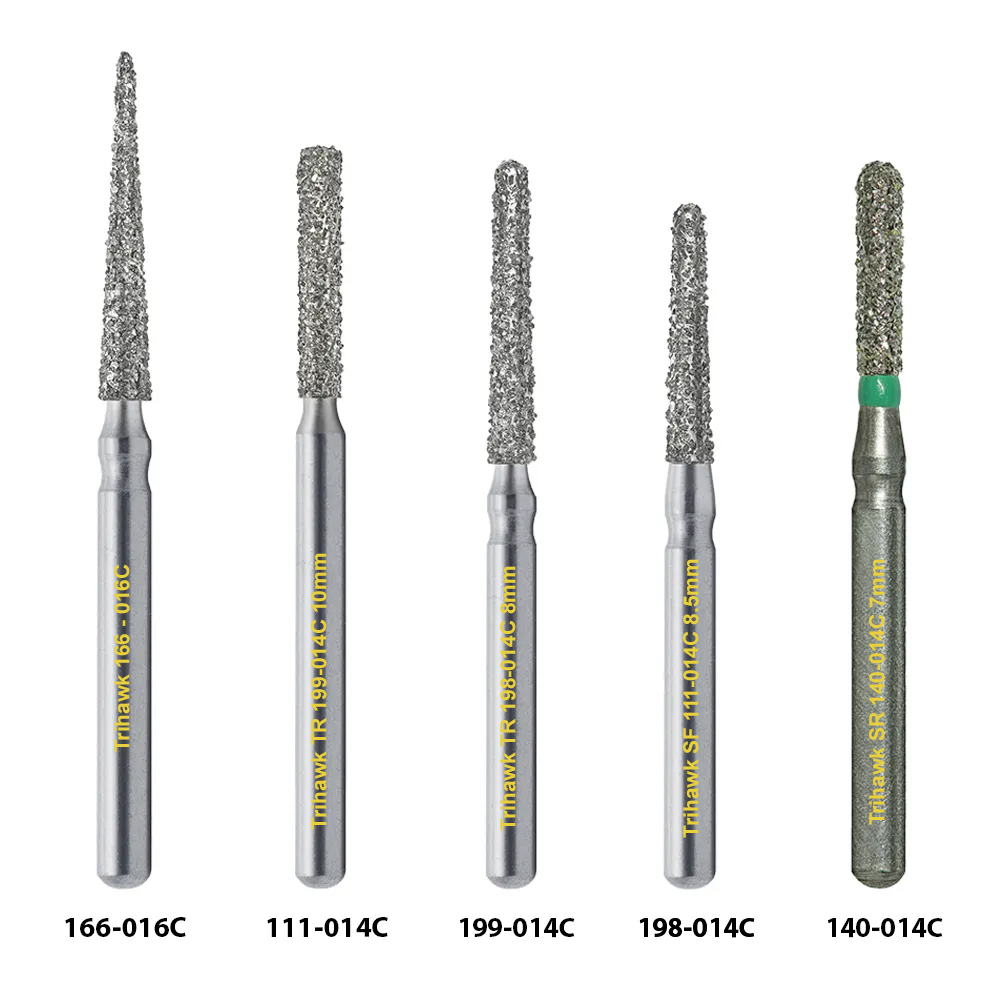 TriHawk Tooth Preparation Diamond FG Burs