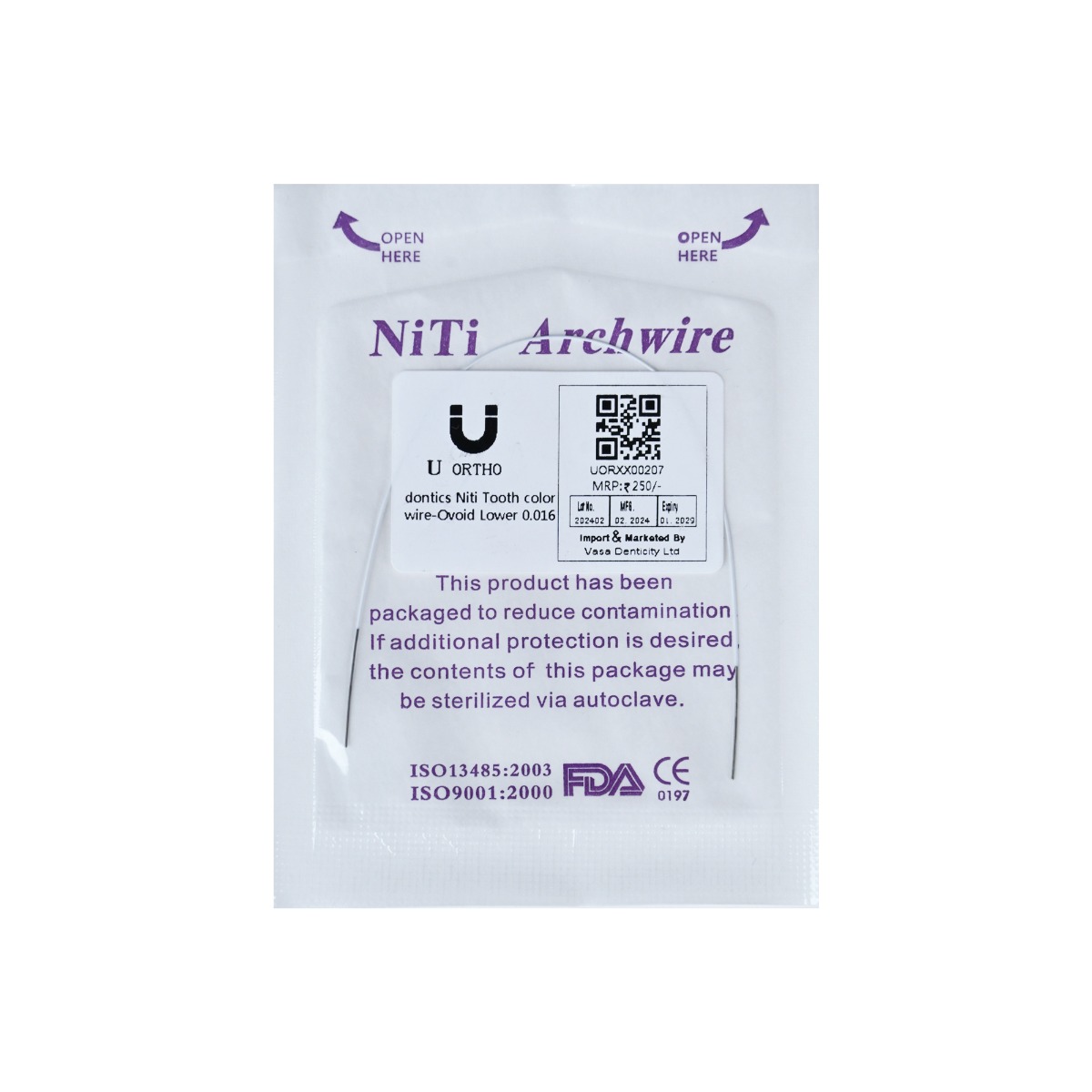 U Ortho Niti Tooth Color Wire - Ovoid (Pack of 1)