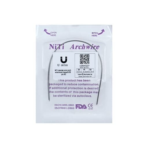 U ortho Niti Reverse Curve Arch Wire-Ovoid (Pack of 2)