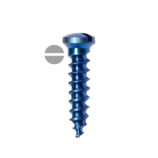 SK Surgicals Titanium Single Slot Screws - 2mm x 4mm (2004T) (Pack of 5 )