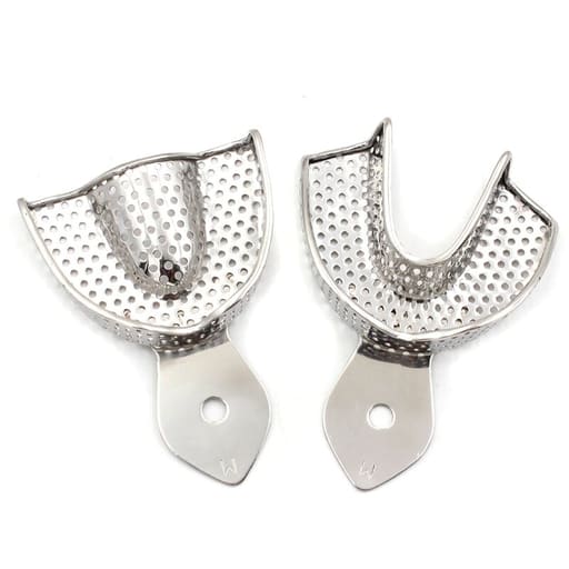 GII Impression Trays perforated stainless steel (Set of 10)