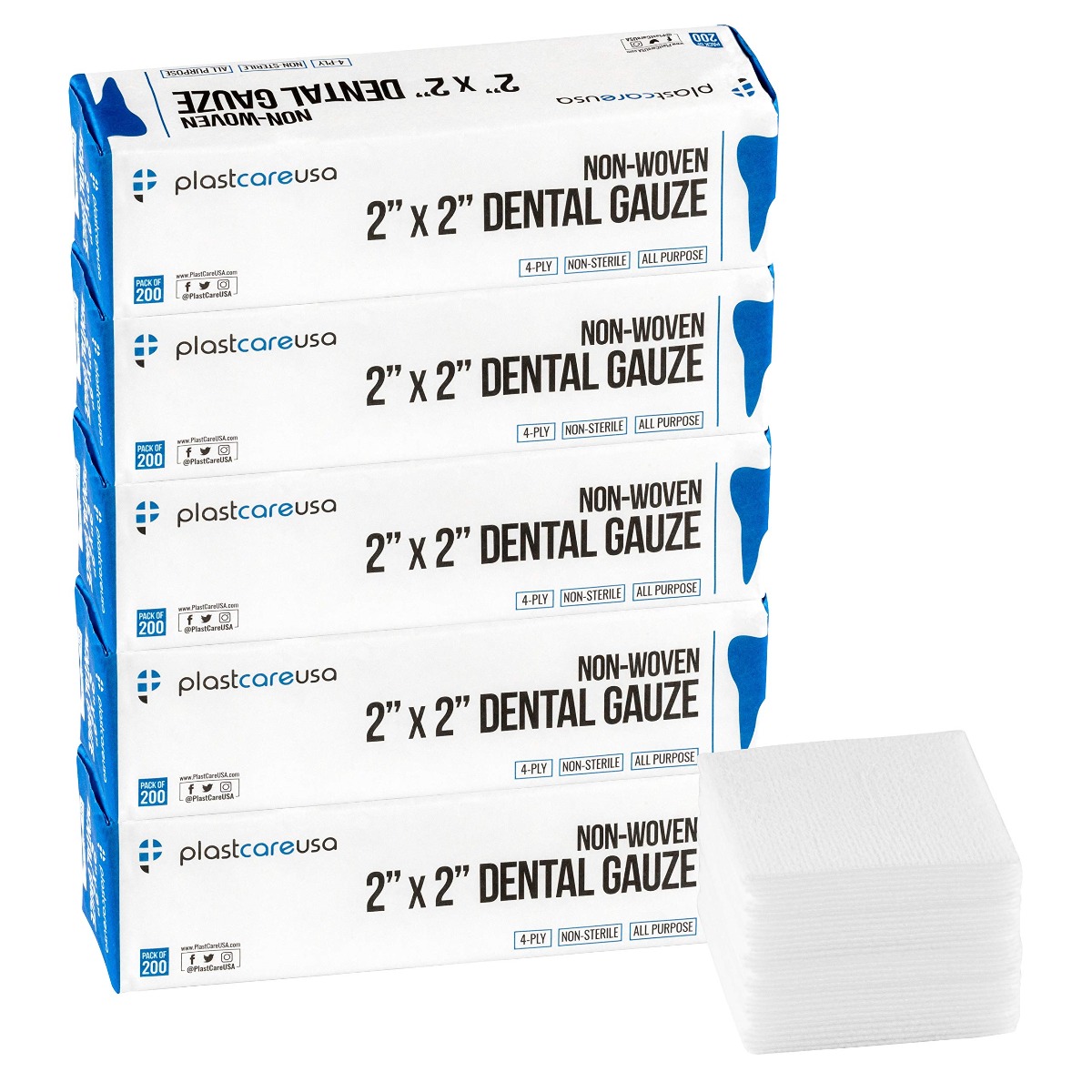 ET Dental Non-Woven Gauze 2"X2" -4ply