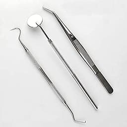 GI Dental Probe + Mouth Mirror + Tweezer (Double ended) (Pk of 10)