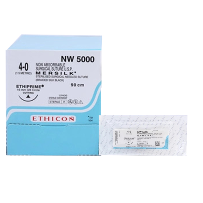 Ethicon Mersilk #4-0 Black Braided Suture