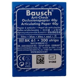 Bausch Articulating Paper Plastic Dispenser with Pre-Cut 200 Strips Blue - BK 61