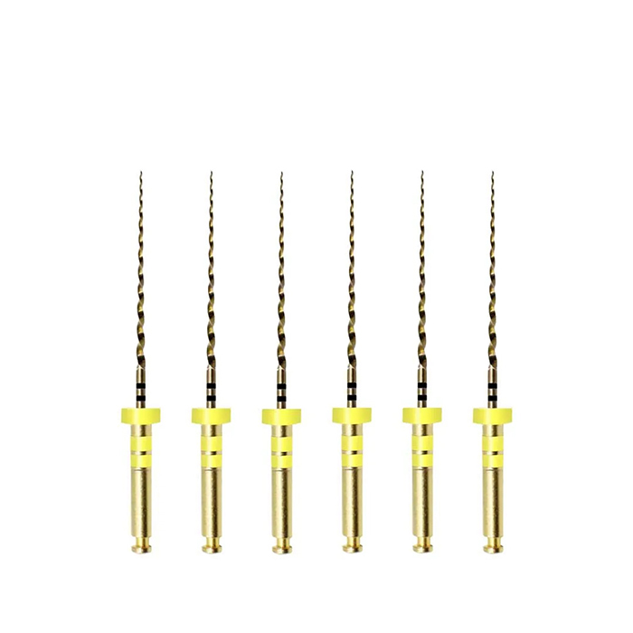 Waldent Wal-flex Gold Rotary Files 21mm - W4 (20/6%) (Pack Of 6)