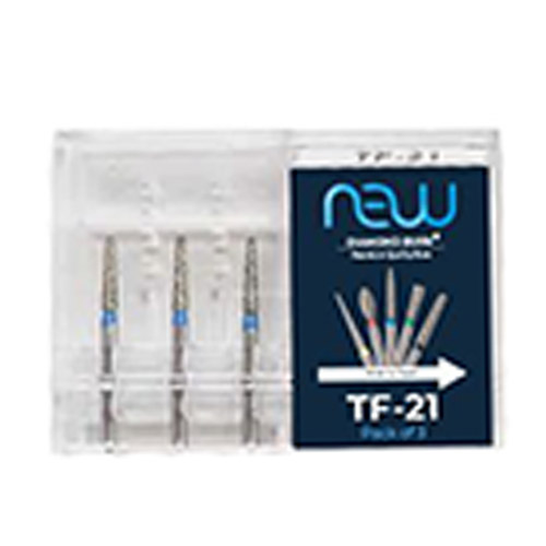 NewDiamond Taper Fissure Diamond Bur TF-21( Pack Of 3)