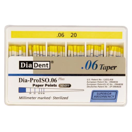 Diadent Paper Point Special Tapered 6%