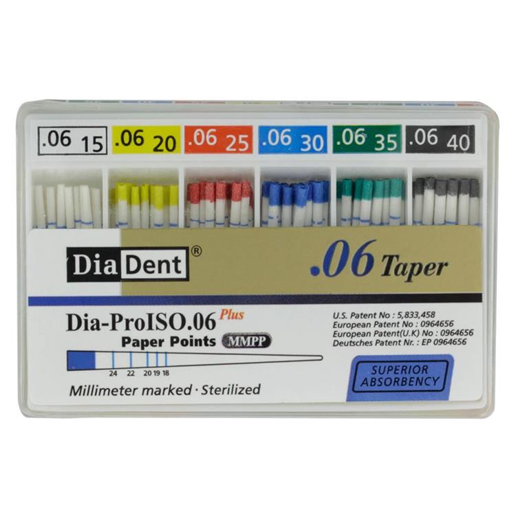 Diadent Paper Point Special Tapered - 6% # 15-40