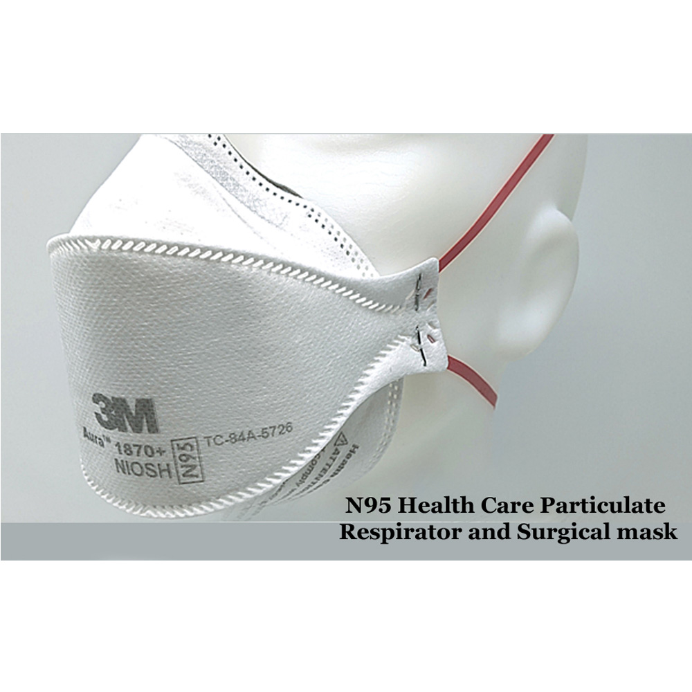 3M Aura 1870+ N95 Particulate Respirator and Surgical Mask (Pack of 1)