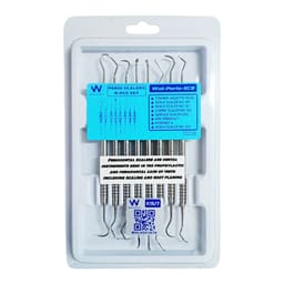 Waldent Perio Scalers With Round Solid Handle Set Of 8 - PSP8 (K15/7)