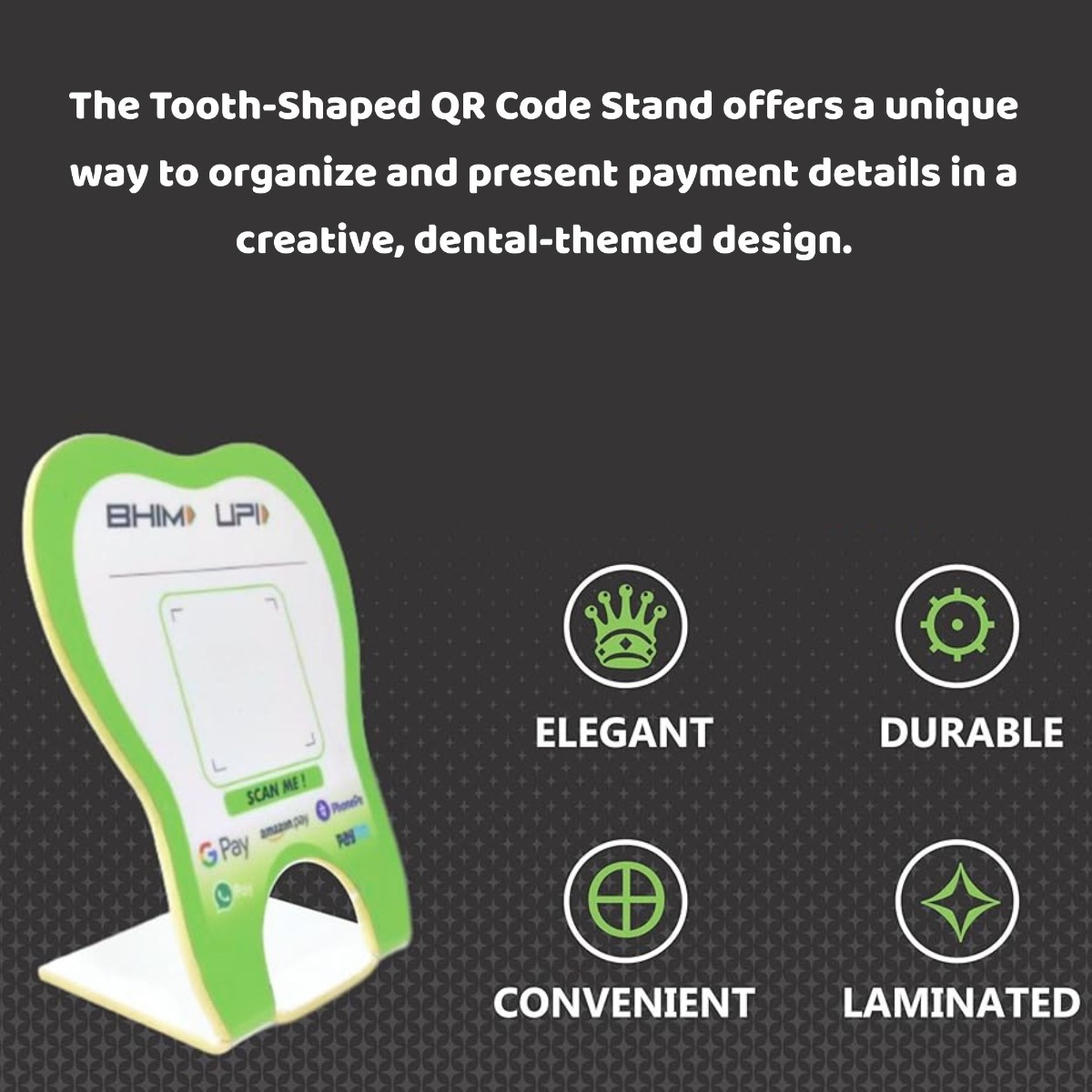 Unique Dents Tooth Shaped QR Code Stand (QS001)