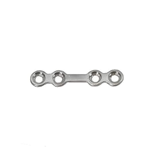 SK Surgicals SS Mini Bone Plates With Gap - 1.5mm (4 Holes) 105.400S (Pack of 2 )