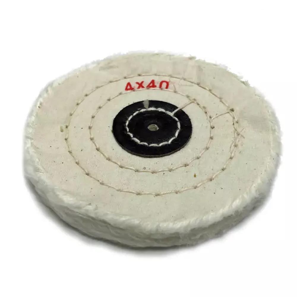 Jinguang Denture Polishing Buffing Wheel - White (4" x 40Ply)