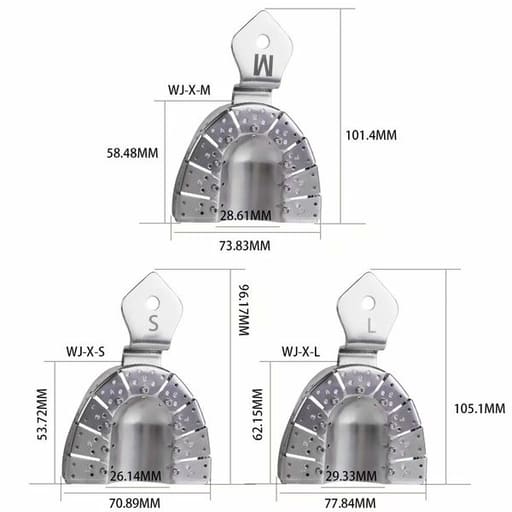 DentalPlant Stainless Steel Implant Impression Trays