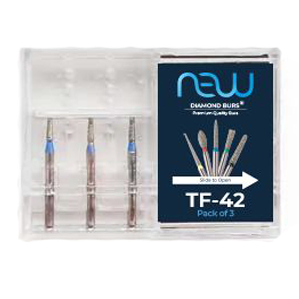 NewDiamond Taper Fissure Diamond Bur TF-42 ( Pack Of 3)