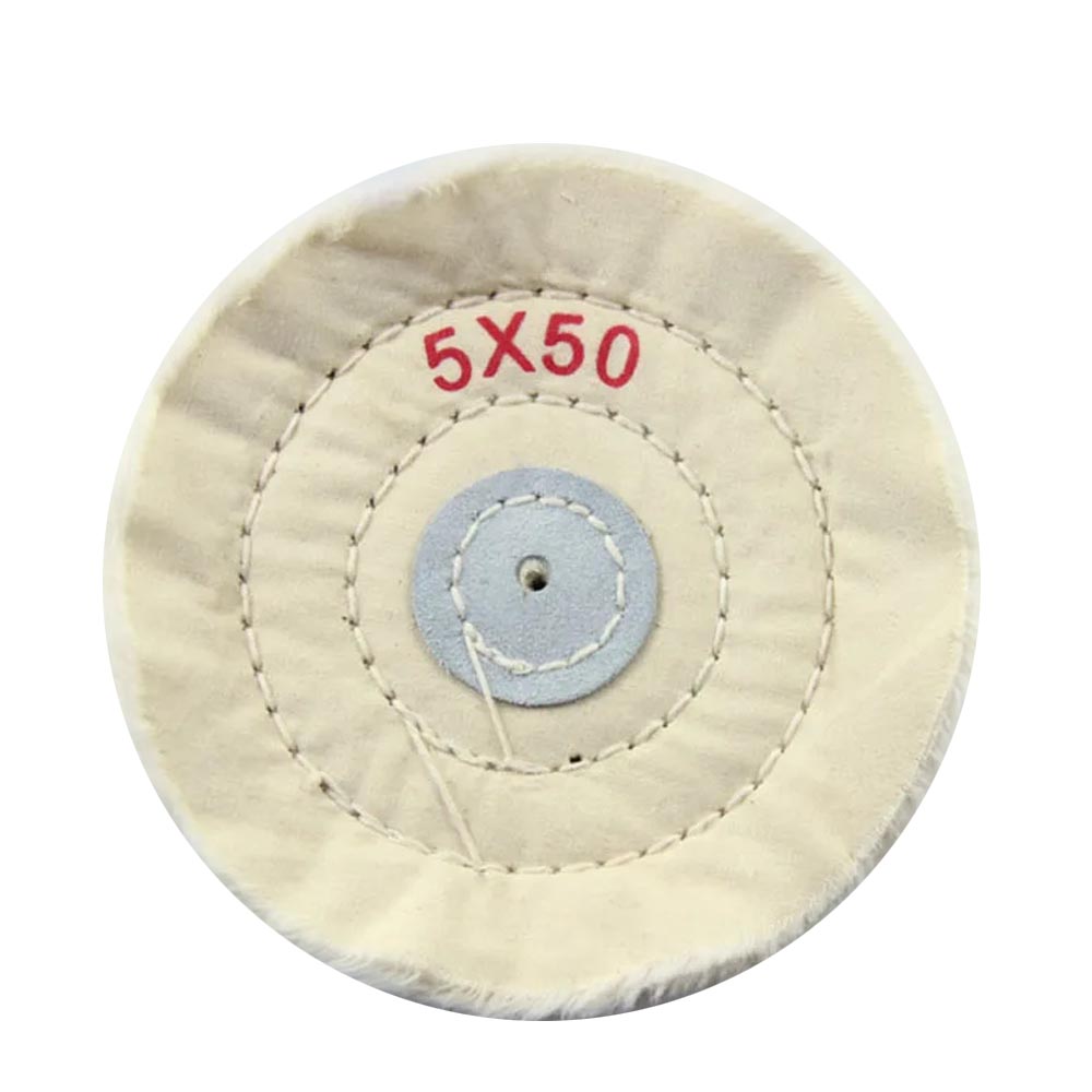 Jinguang Denture Polishing Buffing Wheel - White (5" x 50Ply)