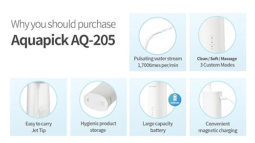 Aquapick Cordless Oral Irrigator AQ-205