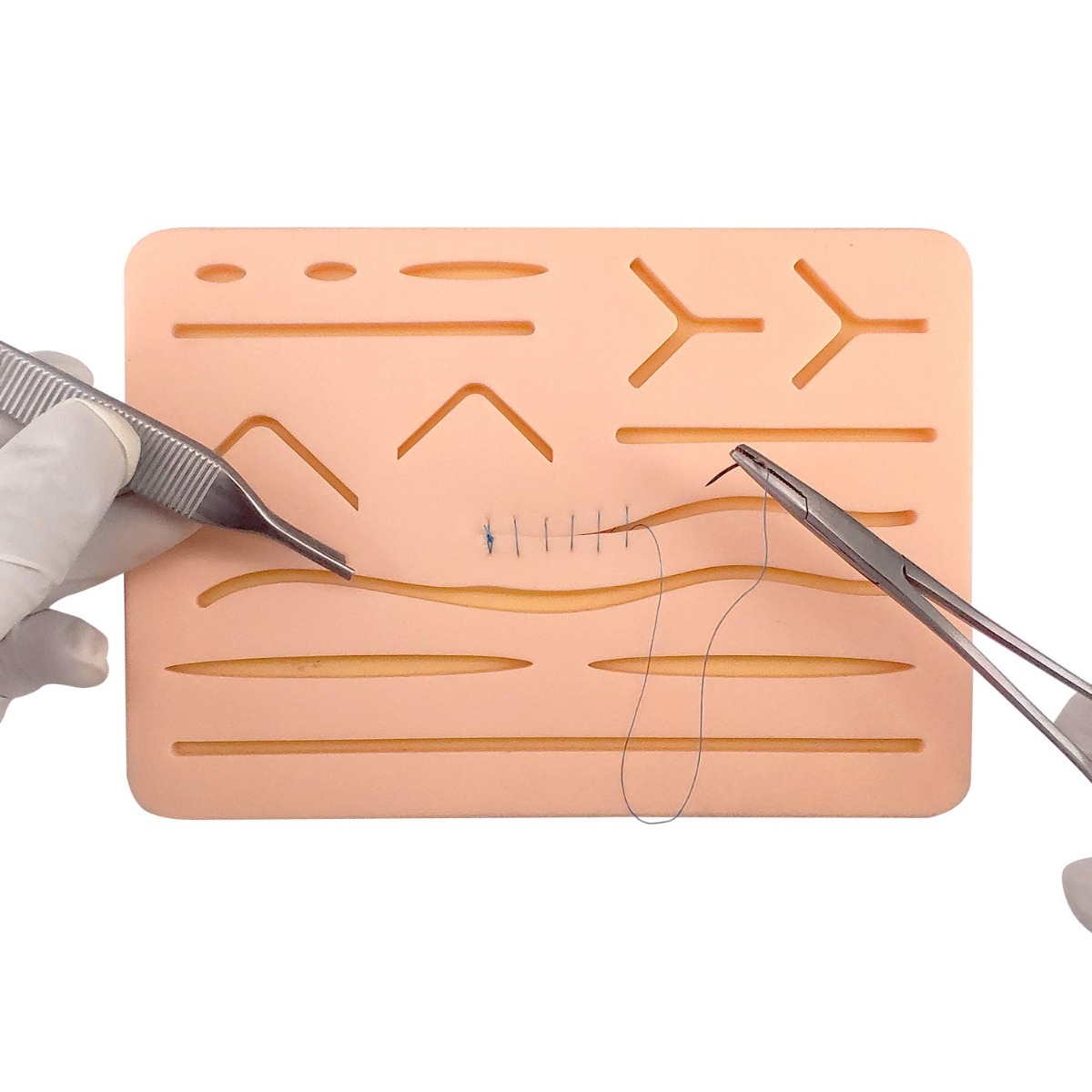 iDENTical Silicone Suture Practice Pad with 14 Pre-cuts