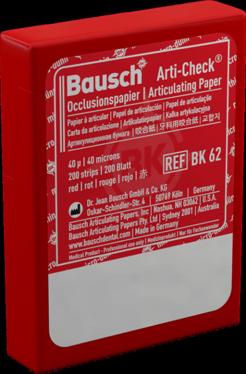Bausch Articulating Paper Booklets Straight 200 Strips Red - BK 10
