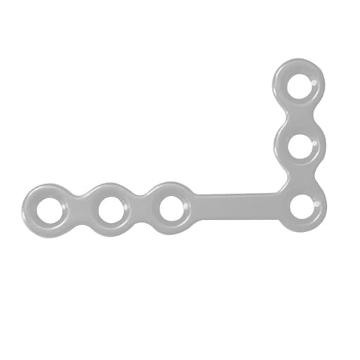 SK Surgicals SS Mini Bone Plates L Shape 90° With Gap - 2mm (Pack of 2)