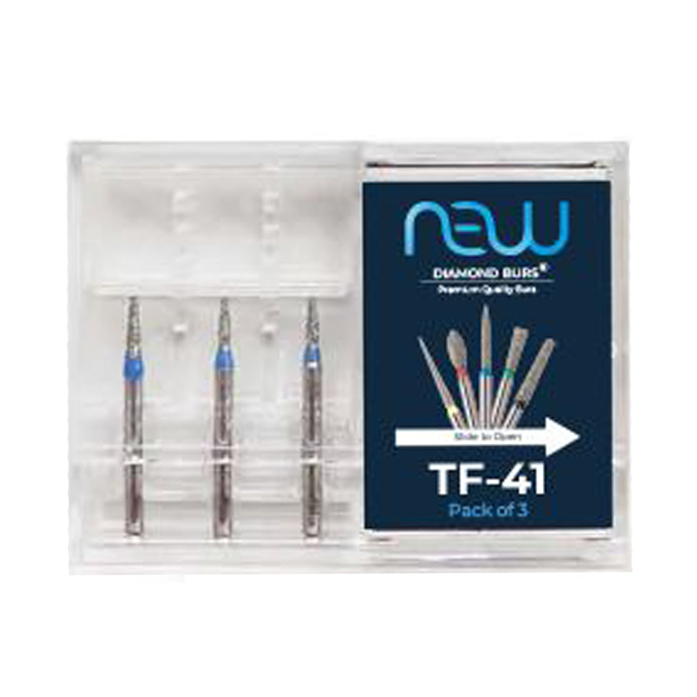 NewDiamond Taper Fissure Diamond Bur TF-41 ( Pack Of 3)