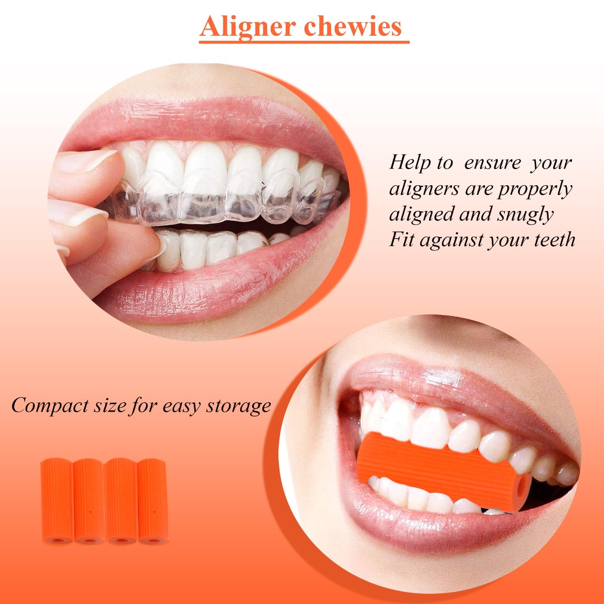 Dental Aligner Chewies For Orthodontic Appliances (Pack Of 2)