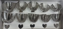 GII Impression Trays perforated stainless steel (Set of 10) - 7
