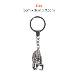 iDENTical Tooth Shape Silver Keychain (YK-068S) - 3