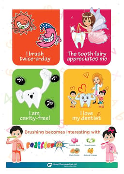 Group Pharma Pediflor Kidz Day & Night Kit With Buddy Toothbrush (Pack of 2) - 5